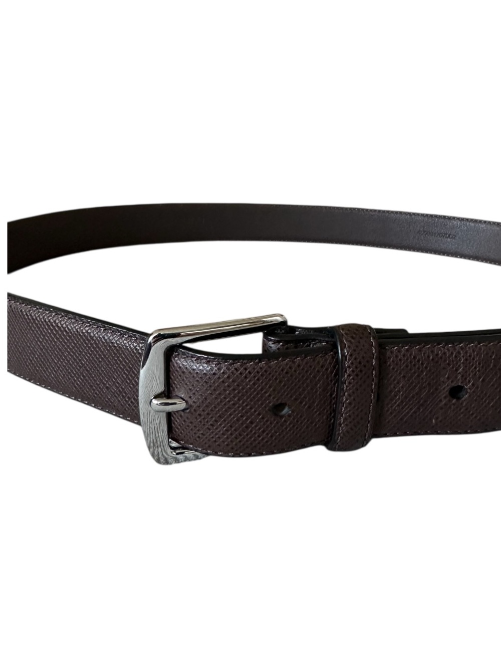 Men’s Polo Ralph Lauren Brown Saffiano Textured Leather Belt. Size: 36.